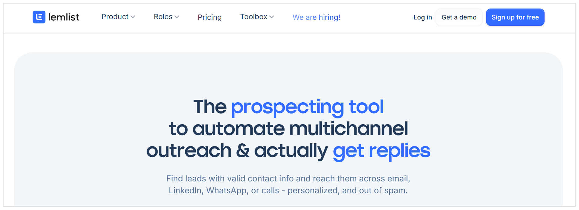 Lemlist ホームページ